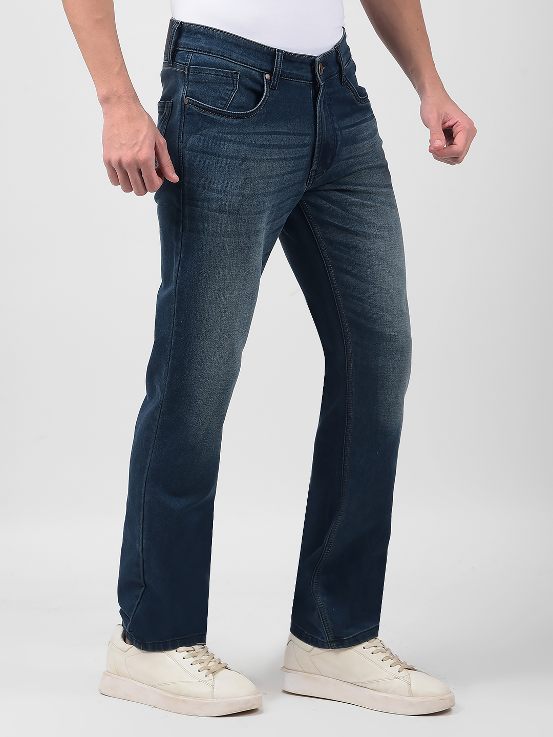 Numero Uno Men Solid Blue Jeans